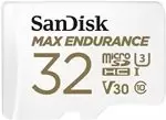 Image of SanDisk MAX ENDURANCE 32GB microSDHC Memory Card for Video Monitoring Dashcams & CCTV + SD Adaptor