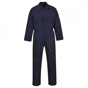 image of Biz Weld Mens Flame Resistant Overall Navy Blue 2XL 32"