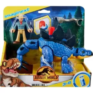 image of Jurassic World Dominion Stegosaurus & Dr. Grant Figures