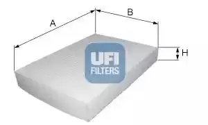 Image of UFI 53.243.00 Interior Air Cabin/ Pollen Filter