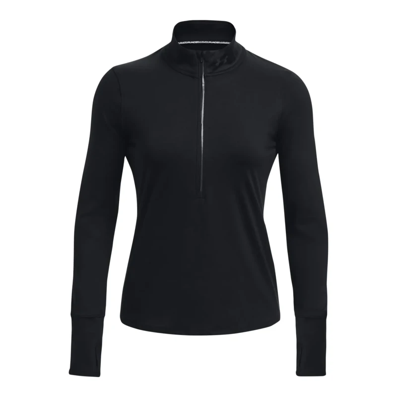 Image of Sweatshirt 1/2 zip woman Under Armour Qualifier Noir Female L