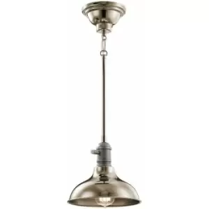 Image of Loops - 1 Bulb Ceiling Pendant Light Fitting Natural Brass LED E27 60W Bulb