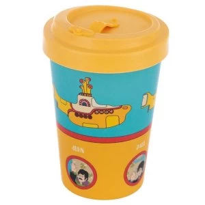 image of Yellow Submarine Yellow Screw Top Bamboo Composite Travel Mug