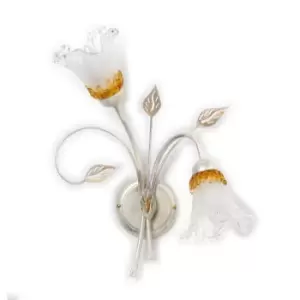 Image of Lancia 2 Light Wall Lamp, White