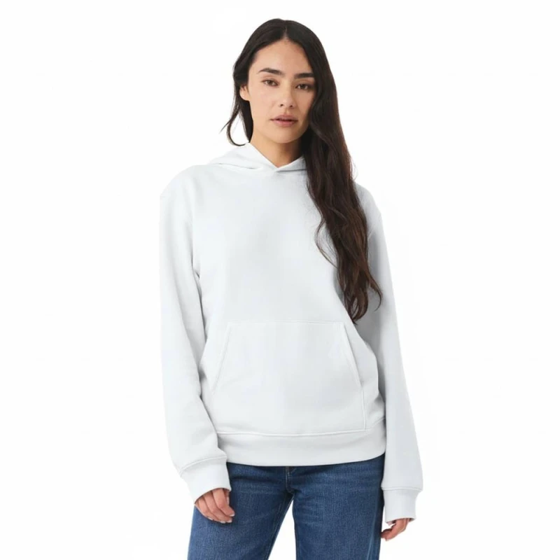 Image of Bella + Canvas Mens Heavyweight Hoodie in White Size: Large White Male L