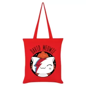 Image of VI Pets David Meowie Tote Bag (One Size) (Red/White)