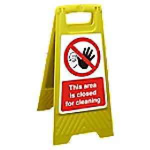 Image of Floor Sign Closed Cleaning Polypropylene 60 x 30 cm