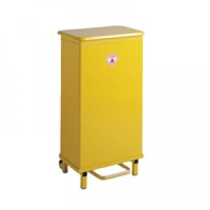 Image of Slingsby Fire Retardant Sack Holder 64 Litre Semi-Mobile Yellow 316133