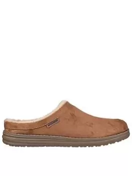 Image of Skechers Melson Harmen Slipper, Tan, Size 9, Men