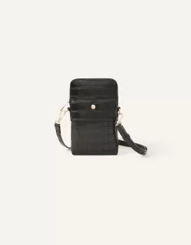 Image of Accessorize Faux Croc Cross-Body Phone Bag