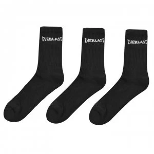 image of Everlast 3 Pack Crew Socks Mens - Black