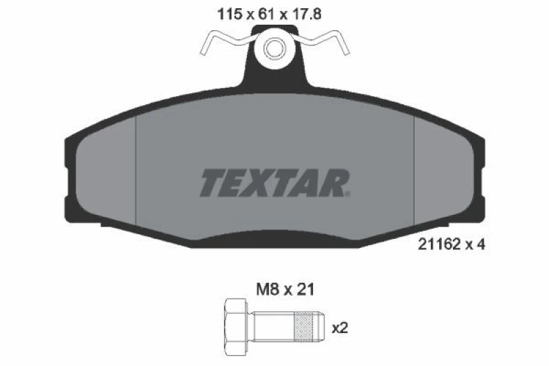 Image of Brake pad set TEXTAR 2166201