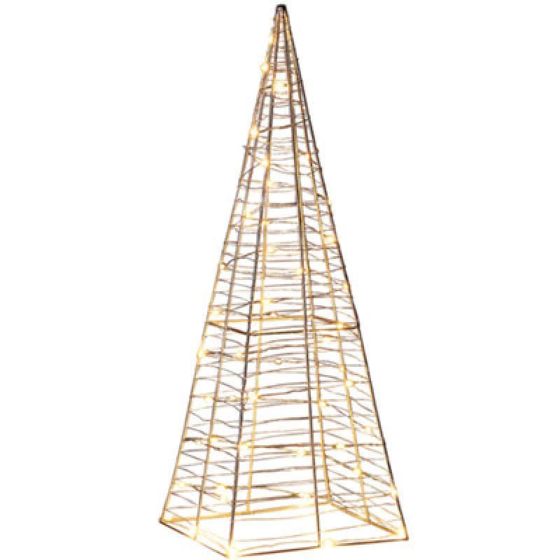 Image of Beliani Outdoor Decoration LED Puksala Christmas Tree 60 Cm Silver