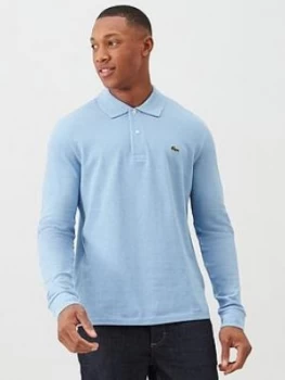 Lacoste Sportswear Classic Long Sleeve Pique Polo Shirt - Light Blue, Size 8=3XL, Men