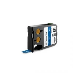 Image of Dymo 1868776 White On Blue Label Tape 12mm X 7m