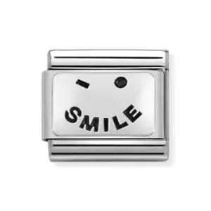 Image of Nomination Classic Silver Smile Charm