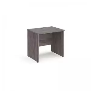 image of Maestro 25 straight desk 800mm x 600mm - grey oak top with panel end