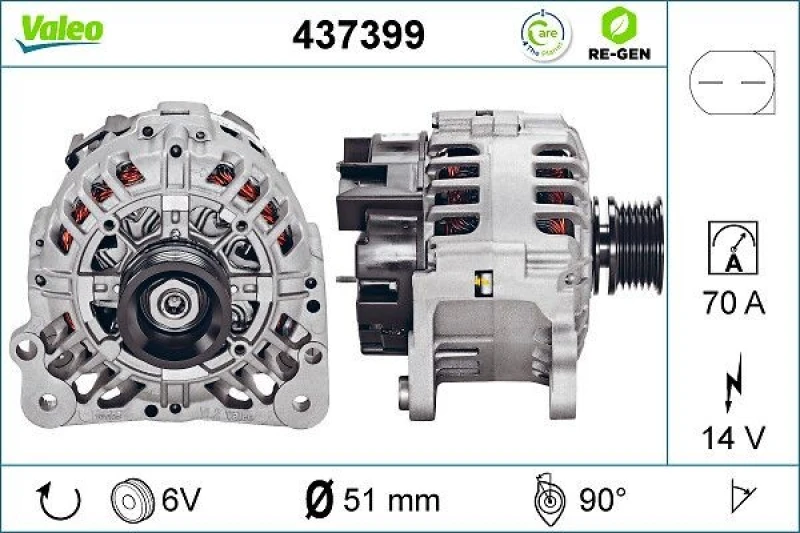 Image of Alternator VALEO 437399