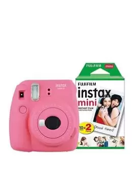 image of Fujifilm Instax Mini 9 Instant Camera (20 Shots) - Flamingo Pink