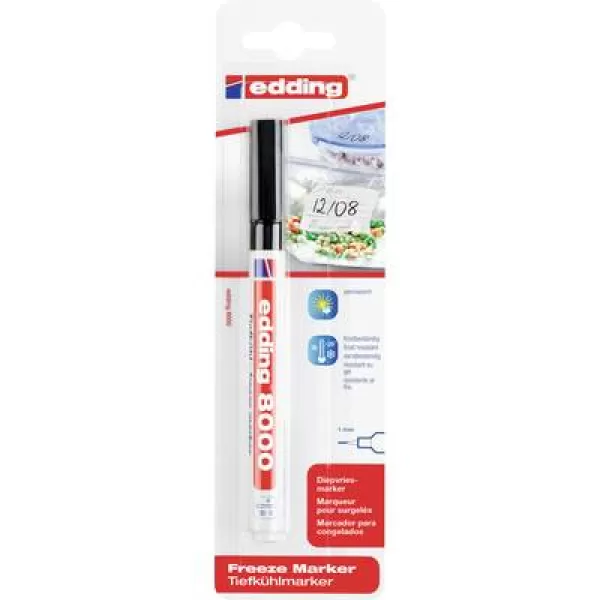 Image of edding 8000 Freeze Marker, Bullet Tip, 1 mm, Black
