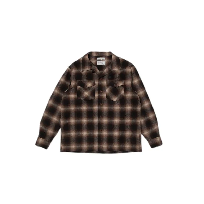 Image of Nudie Jeans Long sleeve shirt Nudie Jeans Vincent Shadow Check Marron Male S