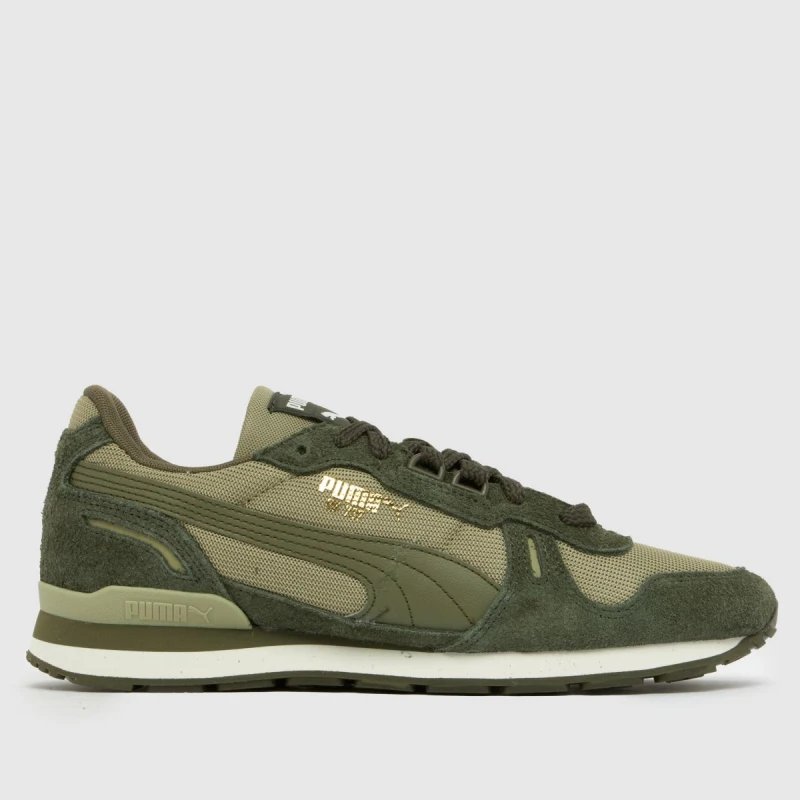 Image of PUMA Mens RX 737 Trainers in Khaki, Suede, Size: 7 Khaki UK 7