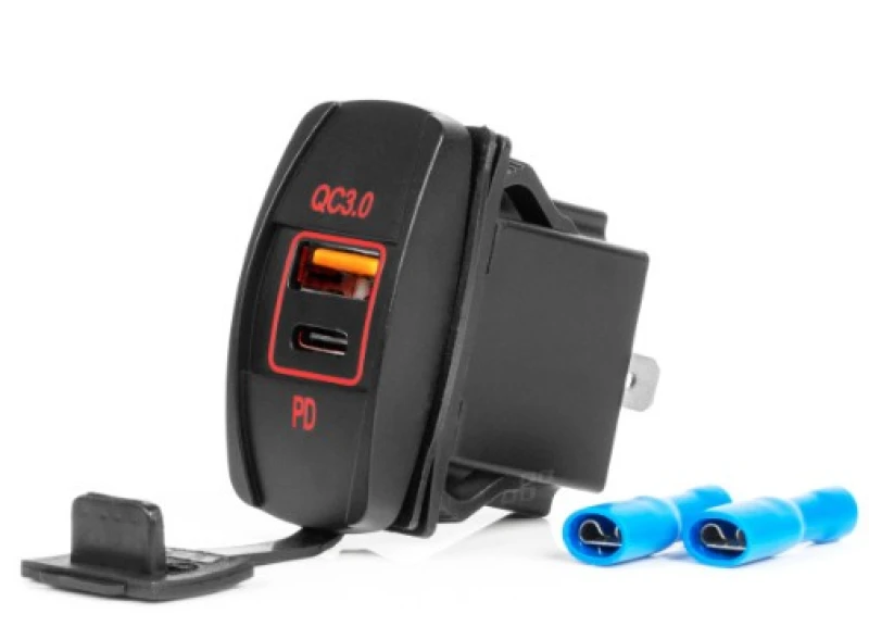 Image of AMiO 04229 Car mobile phone charger with moisture protection, Number of inlets/outlets: 2, Quick Charge 3.0 Car mobile phone charger (100026)