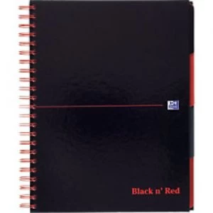Image of OXFORD Black n' Red A4+ Wirebound Hardback Project Book Ruled 200 Pages