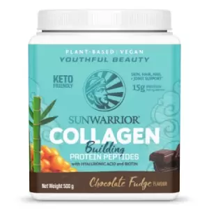 Image of Sunwarrior Collagen Building Protein Peptides Chocolate Fudge 500g