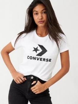 Converse Star Chevron Tee - White, Size XL, Women