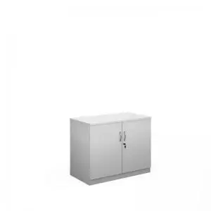 Image of Systems double door cupboard 800mm high - white