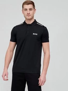 Image of BOSS Paddytech Polo Shirt - Black Size M Men