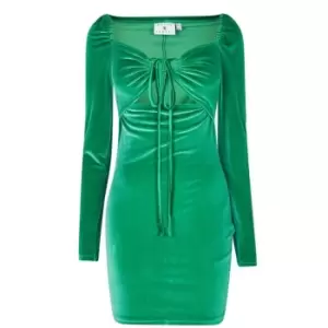 Image of Daisy Street Velvet Dress - Green