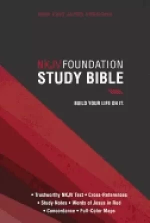 Image of nkjv foundation study bible hardcover red letter holy bible new king james