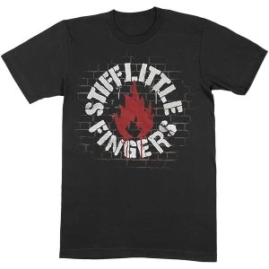 Image of Stiff Little Fingers - Wall Unisex Medium T-Shirt - Black