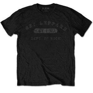 Image of Def Leppard - Collegiate Logo Unisex Large T-Shirt - Black