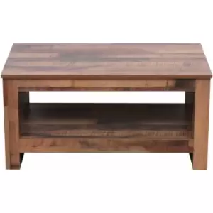 image of Hmd Furniture - Wooden Simple Coffee Table with Storage Bottom Shelf,Living Room Furniture,85x47x42cm(LxWxH) - Same as picture.