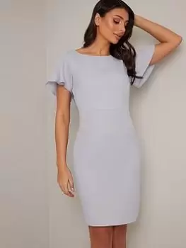 Image of Chi Chi London Ariane Dress - Blue Size 10, Women