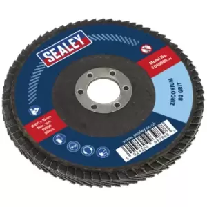 Image of Sealey FD10080 Flap Disc Zirconium Ø100mm Ø16mm Bore 80Grit