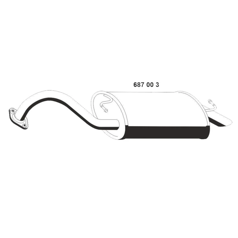 Image of ERNST 687003 Rear silencer End Silencer (3437)