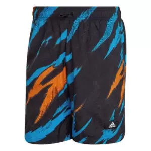 image of adidas TRVL Tiger Camo Shorts Mens - Black