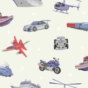Image of Arthouse Zoom Away Red/Blue Wallpaper