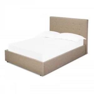 Image of Luca Beige Ottoman Double Bed WOOD, FABRIC