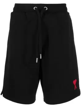 Image of AMI PARIS Ami De Coeur Logo Track Shorts Black