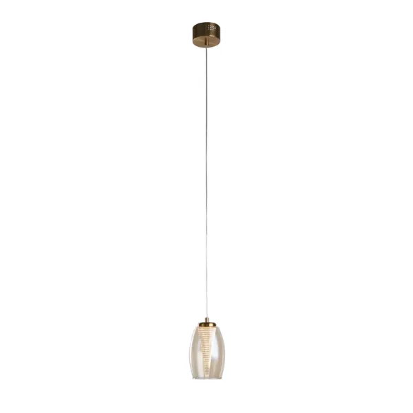 image of Searchlight Cyclone LED Champagne Glass Ceiling Pendant Light - Bronze