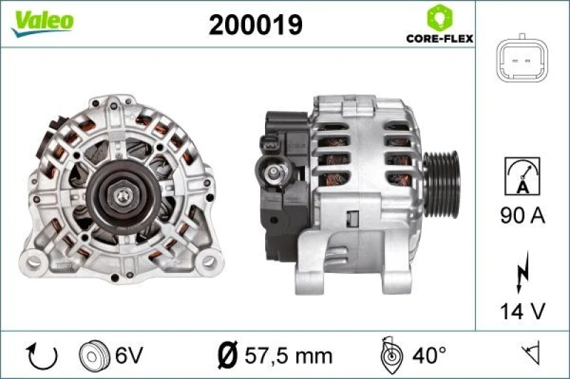 Image of Alternator VALEO 200019