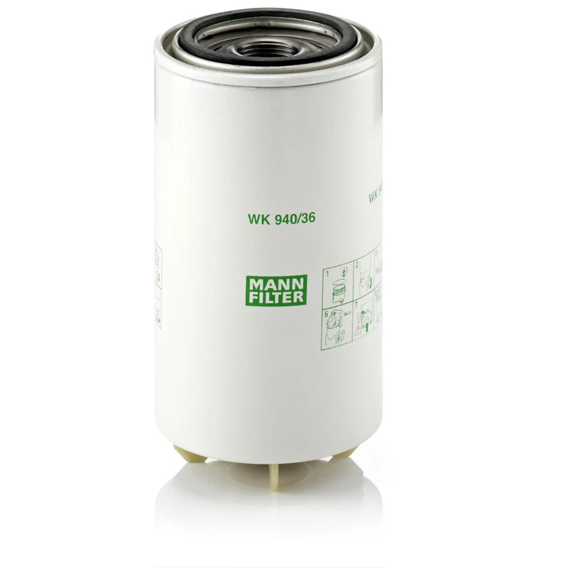 Image of MANN-FILTER WK 940/36 x Fuel Filter with gasket/seal Fuel filter (9)