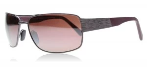 image of Maui Jim Ohia Sunglasses Satin Dark Gunmetal / Burgundy STG-BG Polariserade 63mm