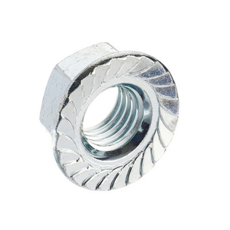 Image of Unifix Class 6 Serrated Flange Nuts Din 6923 Bzp - M4 X 0.70