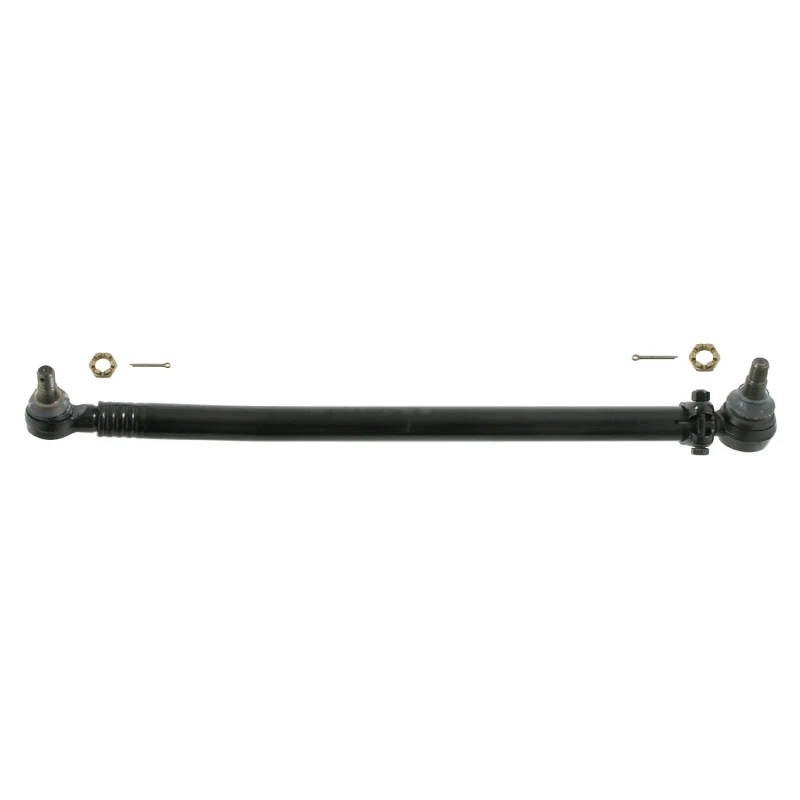 Image of FEBI BILSTEIN 28146 Centre Rod Assembly Front Axle, with castellated nut and split pins, OE Turbo NEW Centre Rod Assembly (285)